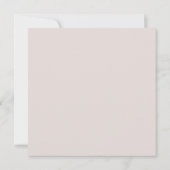 Blush Romance Square Hochzeitseinladung Einladung (Rückseite)