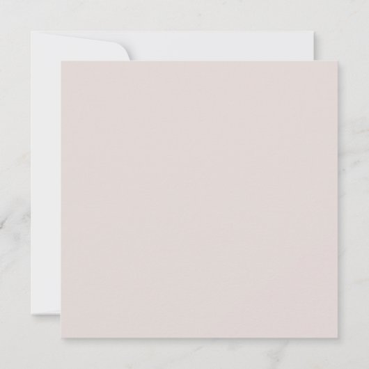 Blush Romance Square Save the Date Card (Rückseite)