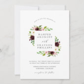 Blush Romance Wedding Einladung (Vorderseite)