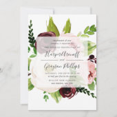 Blush Romance Wedding Einladung (Vorderseite)
