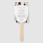 Blush Romance Wedding Program Fächer (Rückseite)