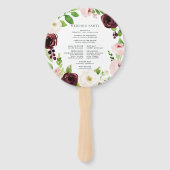 Blush Romance Wedding Program Fächer (Rückseite)