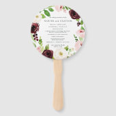 Blush Romance Wedding Program Fächer (Vorderseite)