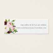 Blush Romance Wedding Website RSVP Cards (Vorderseite)