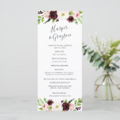 Blush Romance Wedding Zeremony Program Programm (Stehend Vorderseite)