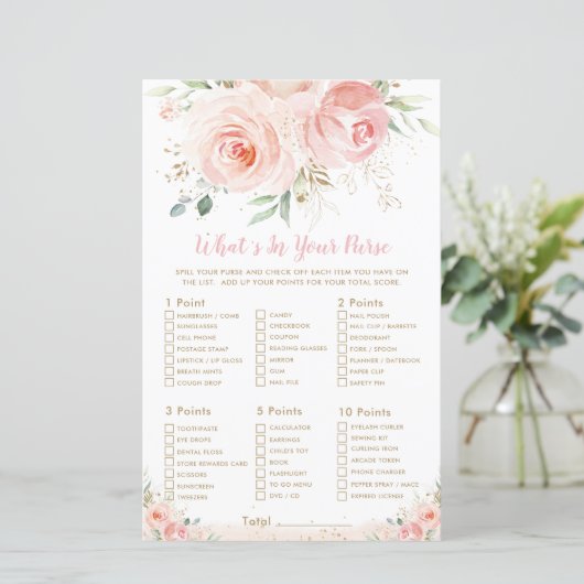 Blush Rosa Bläserdusche Was ist in deinem Handspie (Stehend Vorderseite)