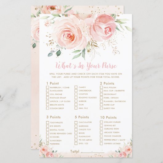 Blush Rosa Bläserdusche Was ist in deinem Handspie (Vorne/Hinten)