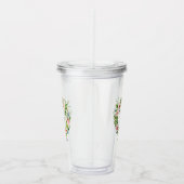 Blush rosa Blumenkranz Dankeschön Lehrer Geschenk Acryltrinkbecher (Rechts)