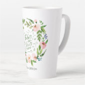 Blush rosa Blumenkranz Dankeschön Lehrer Geschenk Milchtasse (Rechte Ecke)