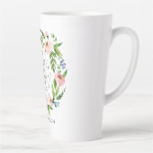 Blush rosa Blumenkranz Dankeschön Lehrer Geschenk Milchtasse (Rechts)