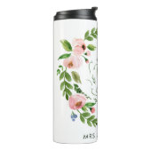 Blush rosa Blumenkranz Dankeschön Lehrer Geschenk  Thermosbecher (Nach links gedreht)