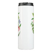 Blush rosa Blumenkranz Dankeschön Lehrer Geschenk  Thermosbecher (Rückseite)