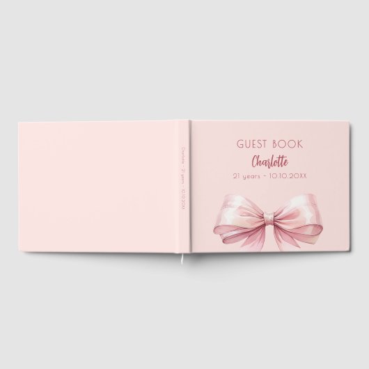 Blush-Rosa-Bug Geburtstag Gästebuch (Voll)