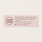 Blush rosa Firmenlogo Danke einfügen (Rückseite)