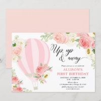 Blush Rosa heiße Luft Ballon Mädchen Geburtstag