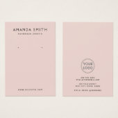 Blush-Rosa-Logo-Ohrkarte (Vorne & Hinten)