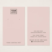 Blush-Rosa-Logo-Ohrkarte (Vorne & Hinten)