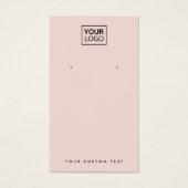 Blush-Rosa-Logo-Ohrkarte (Vorderseite)