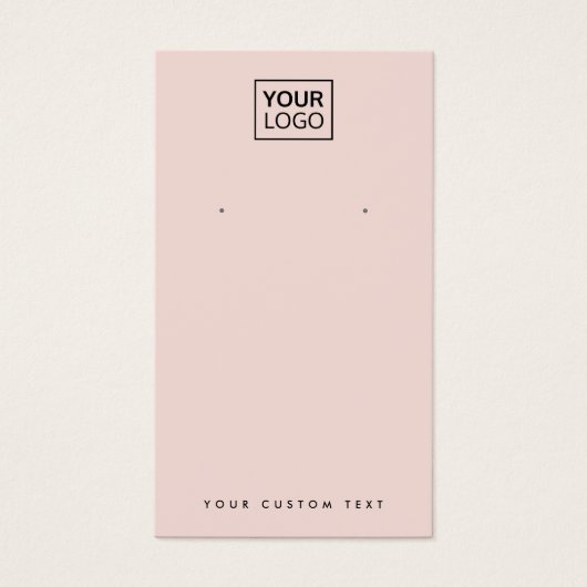 Blush-Rosa-Logo-Ohrkarte (Vorderseite)