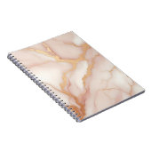 Blush-Rosa-Marmor-Notebook mit goldenen Venen Notizblock (Rechte Seite)