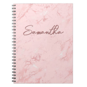 Blush-Rosa-Marmorsignatur Notizblock