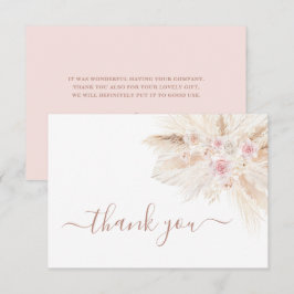 Blush rosa Tropical danke Karte