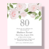 Blush-Rose | 80. Budget Geburtstag Einladung