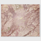 Blush Rose Abstrakt Gold Metallische Glasstriche Geschenkpapier (Flach)