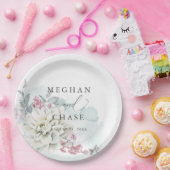 Blush Rose Alabaster Garden Blumenzwiese Pappteller (Party)