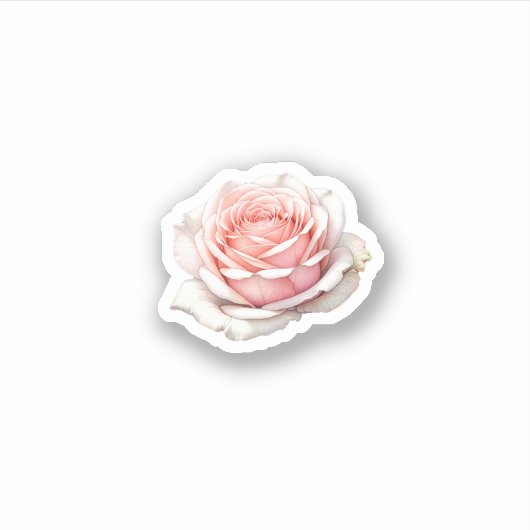 Blush-Rose Aufkleber (Vorderseite)