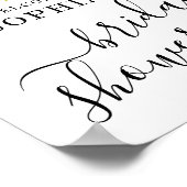 Blush-Rose Begrüßungszeichen Brautparty Poster (Ecke)