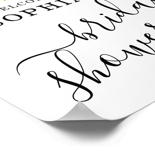 Blush-Rose Begrüßungszeichen Brautparty Poster (Ecke)