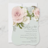 Blush Rose Bläschen Sukkuläres Foto Save the Date Einladung (Vorderseite)