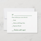 Blush Rose Blumenmenü-UAWG RSVP Karte (Rückseite)