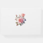 Blush Rose Boho Wedding Arch Wedding Gästebuch (Rückseite)