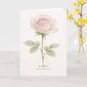 Blush Rose Botanical Art Symbol of Grace and Joy Karte (Gelbe Blume)