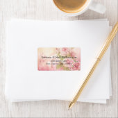 Blush Rose Botanische Hochzeit Adressaufkleber (Insitu)