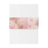 Blush Rose Botanische Hochzeit Einladungsbanderole (Rückseitenbeispiel)