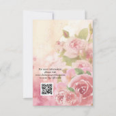 Blush Rose Botanische Hochzeit RSVP Karte (Rückseite)