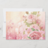 Blush Rose Botanische Hochzeit Vielen Dank Dankeskarte (Rückseite)