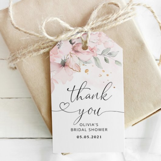 Blush Rose Brautfavoriten-Tag. Hochzeitsgeschenk-T Geschenkanhänger