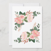 Blush Rose Brautparty Brunch Einladung (Rückseite)