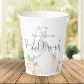 Blush Rose Bridal Brunch Wasserfarbe Pappbecher