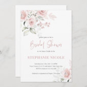 Blush Rose Bridal Dusche Einladung (Vorne/Hinten)