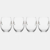 Blush Rose “Cheers to Love” Weinglas Ohne Stiel (Rechts)