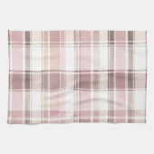 Blush Rose Creme Brown Streifen Brautparty Geschirrtuch (Horizontal)