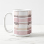 Blush Rose Creme Brown Streifen Brautparty Kaffeetasse (Links)