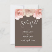 Blush Rose Einfach Save the Date (Vorderseite)