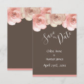 Blush Rose Einfach Save the Date (Vorne/Hinten)