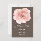 Blush Rose Einfach Save the Date (Vorderseite)